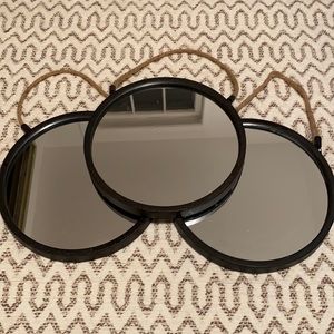 Set of 3 circle mirrors